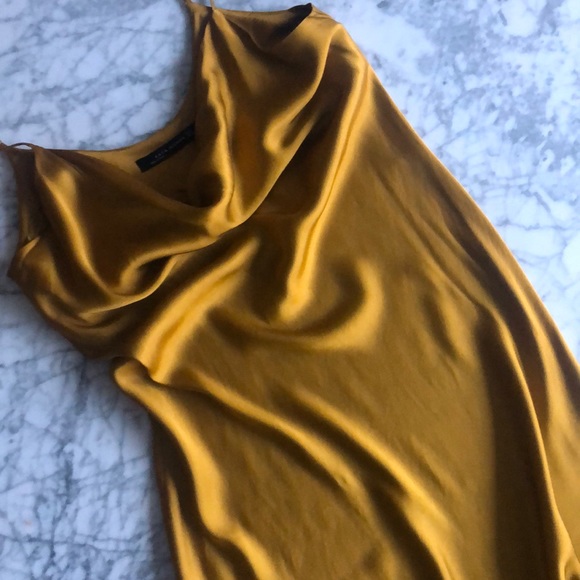 🌟HOST PICK🌟Zara Mustard Yellow Slip Dress - Picture 3 of 10